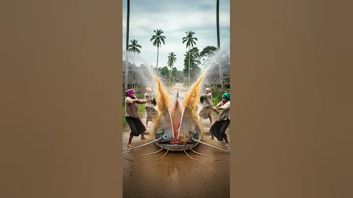 What could be lurking inside the catfish’s mysterious depths #catfish #wildlife #nature