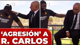 RÜDIGER 'AGREDE' a ROBERTO CARLOS en directo | REAL MADRID FINAL CHAMPIONS LEAGUE 2024 Media Day