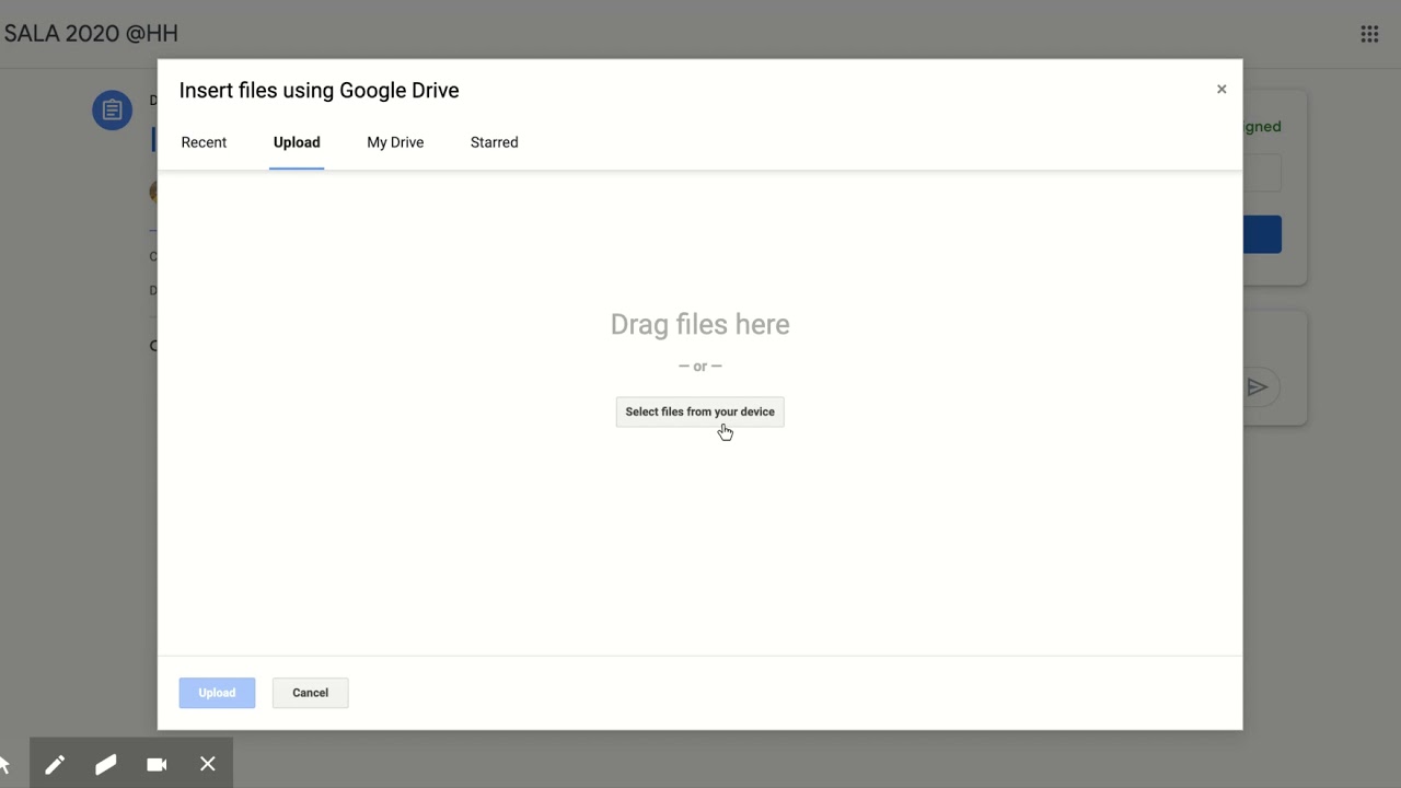 how to upload an assignment to google classroom youtube