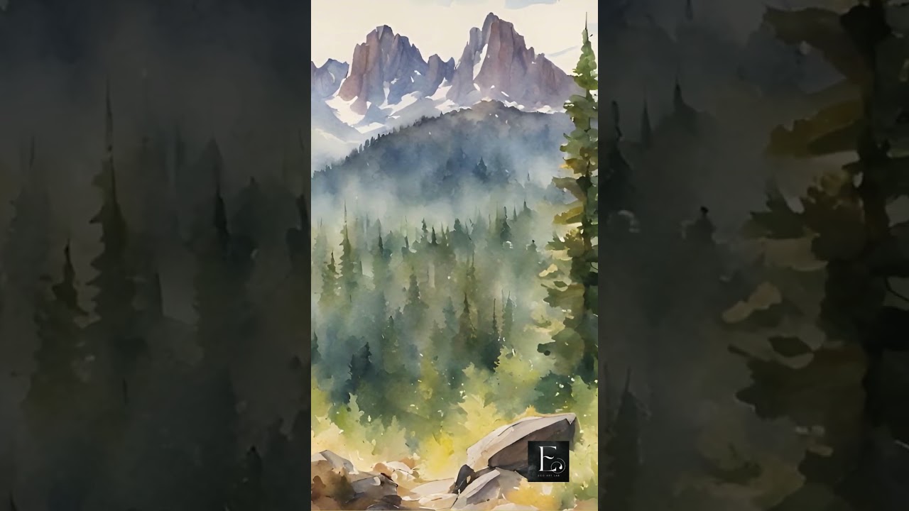 This forest watercolor stays in your head