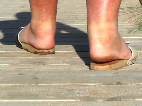 wooden exercise sandals