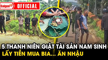 Khởi tố 5 thanh niên dàn cảnh giật tài sản nam sinh, lấy tiền mua bia ăn nhậu | Tin tức SaigonTV