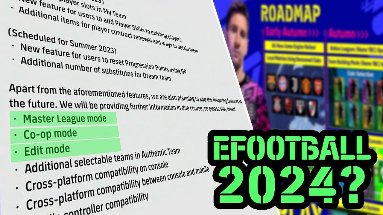 eFootball 2023 NEW ROADMAP THOUGHTS MASTER LEAGUE, EDIT MODE & CO