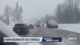 California Winter Storm: Heavy Sierra snow leads to chain controls