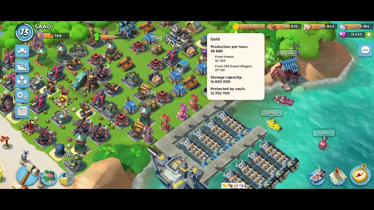 How to use Gold safe in Boom Beach || Gold safe || Boom Beach ||