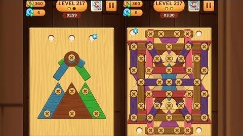 Screw Puzzle: Wood Nut & Bolt - Level 217