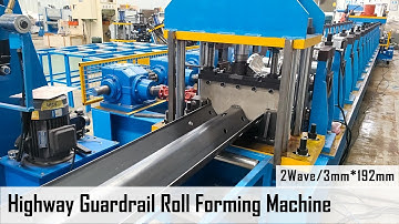 2 Wave Highway Guardrail Roll Forming Machine Manufacturing 3.5 W-Beam Crash Barriers