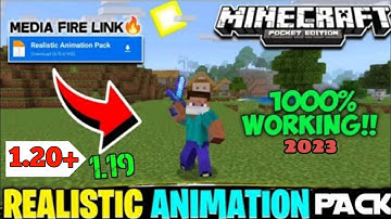 100% Realistic Player Animation Addon For Minecraft Pe 1.20 | New Player Animation | hyper boiz