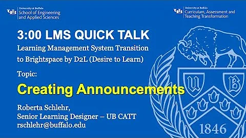 Brightspace Guides for Instructors: Creating Announcements