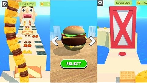 Sandwich runner all levels game mobile walkthrough, gameplay sandwich runner android game (#207 #209