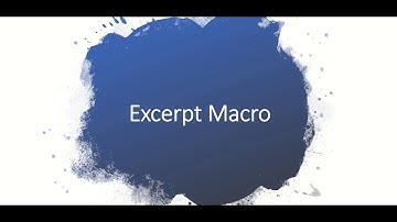 Confluence For Beginners - Excerpt Macro(Lesson-1)