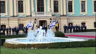 Церемония встречи президента Израиля в Киеве