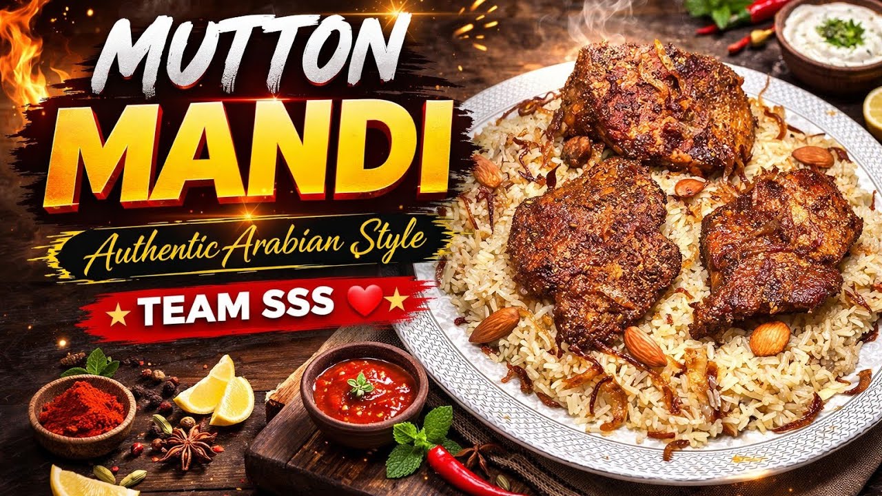 Mandi Arabian Style Dish 🐑 | Juicy Mutton Mandi Recipe | Team SSS😍🔥😋