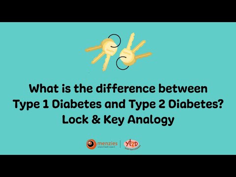 What is the difference between Type 1 Diabetes and Type 2 Diabetes? Lock & Key Analogy