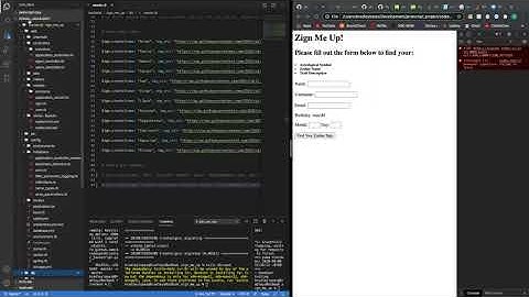 My JavaScript Project for Flatiron School. (Zign me up)