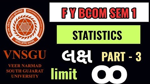 Fybcom Sem 1 lax limit || Fybcom sem 1 stat imp || VNSGU Fy Bcom sem 1 Statistics IMP || SUNIL SIR