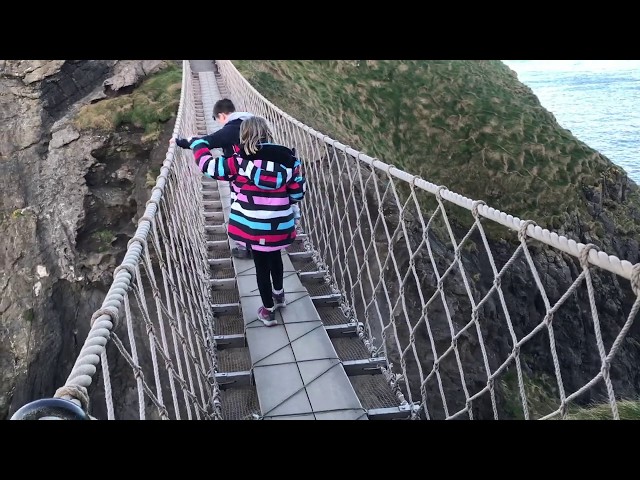 Crossing Carrick-a-Rede Rope Bridge 