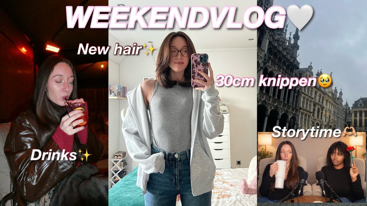 Naar de KAPPER 30 CM Knippen🫣, drinks, friends,..