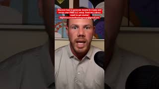 Discover how to generate income in crypto and secure your FREE LLC setup.#crypto #llc #xrp #new