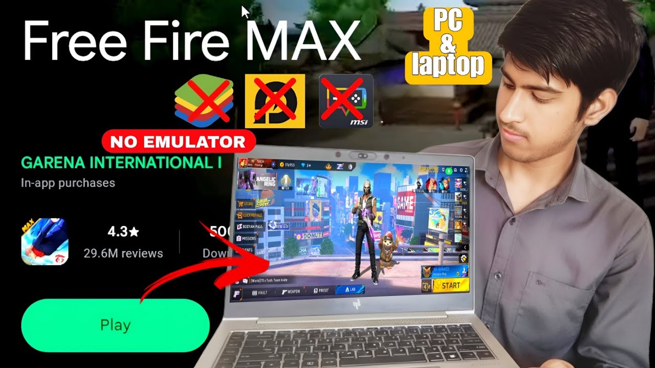 How To Install Free Fire Max In Laptop Without Emulator | Bina Emulator ...