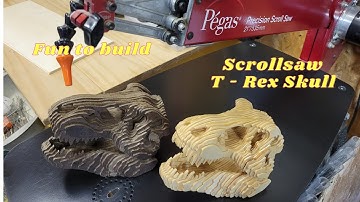 Miniature T-Rex Skull, Scroll Saw Project | Alex Fox