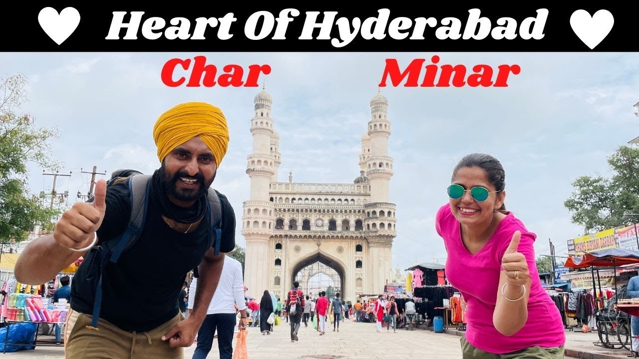 Char Minar Hyderabad | Punjabi Travel Couple | Ripan & Khushi | All India Trip