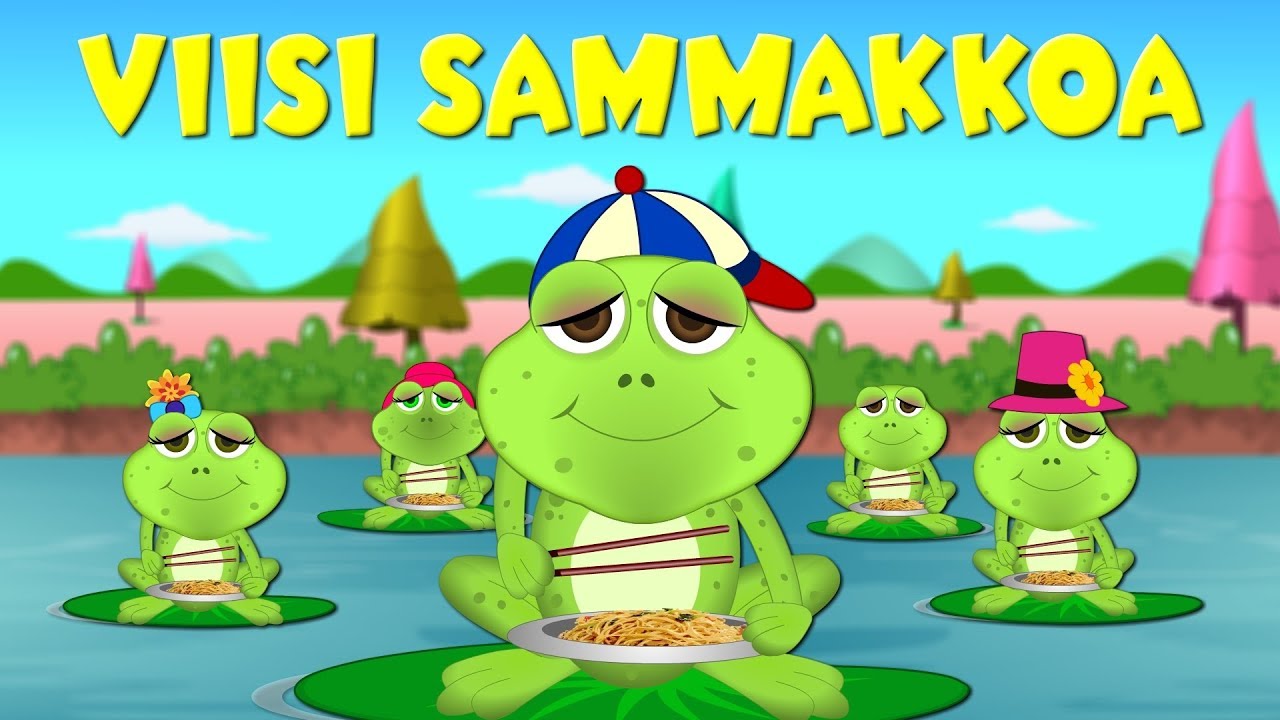 Viisi pientä sammakkoa | Lastenlauluja suomeksi