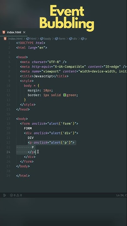 what is event bubbling? #coding #shorts #javascript #events - YouTube