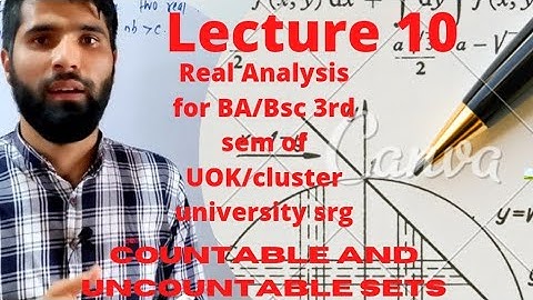 Countable and uncountable sets for BA/Bsc |IIT-JAM#Gp --Lec. 10