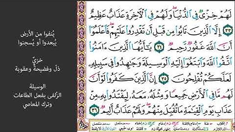 #٧ الصفحة ١١٣ من القرآن الكريم مكررة ١٠ مرات سورة المائدة ماهر المعيقلي من أجل ذلك كتبنا على بني