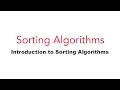 Introduction to Sorting Algorithms