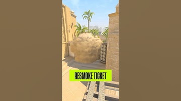 Resmoke Ticket From Mid #counterstrike #cs2 #nades #fyp #mirage