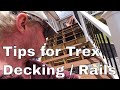 Some tips for installing trex composite decking and rails