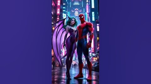 I Fused Spider-Man with Morrigan Aensland | #shorts #superherofusion #aifusion #marvel