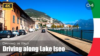 Lake Iseo in Italy Full Drive Real-Time