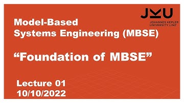 01. Introduction to Model-Based Systems Engineering (Lecture -1, JKU)