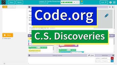 Code.org Lesson 13.6B Sprite Movement | Answer Tutorial | Watching the Counter Pattern Practice B