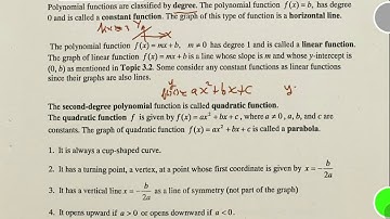 Basic Math: Polynomial Function Types and Their Graphs