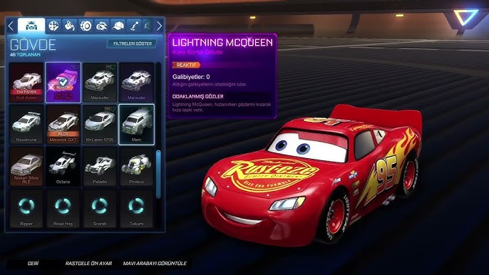 Steam Community :: Video :: Rocket League Lightning McQueen Car!