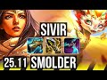 SIVIR &amp; Yuumi vs SMOLDER &amp; Braum (ADC) | 5/2/7 | KR Master | 25.11