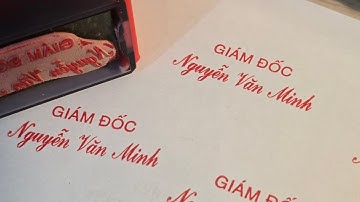 Máy khắc dấu cao su test máy trước khi giao hàng