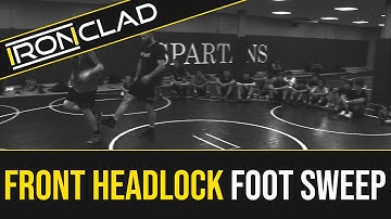 FRONT HEADLOCK FOOT SWEEP in WRESTLING