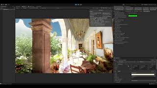 TrueTrace Unity Pathtracer Initial Showing - San Miguel - Upscaler Testing