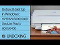 Unbox & Setup in Windows 10 for HP ENVY 6000/6000e/6400e/Pro 6400, DJ+ 6000/6400 | HP