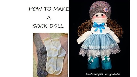 DIY -  HOW TO MAKE A SOCK DOLL, easy fabric or cloth doll from socks