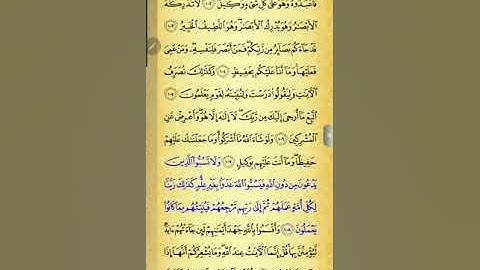 سورة الأنعام من 100 إلى 110
