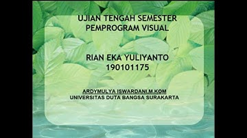 UTS Program struktur lopping angka dan huruf menggunakan visual basic (RIAN EKA YULIYANTO,190101175)