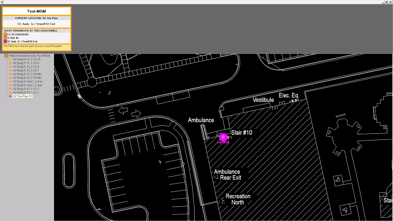 SecurTRAK PatienTRAK - Real-time patient tracking / elopement protection