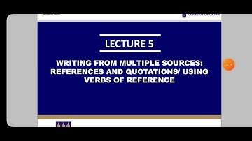 UGRC210 ACADEMIC WRITING II (SESSION 5) - CITATION, REFERENCES AND QUOTATIONS.