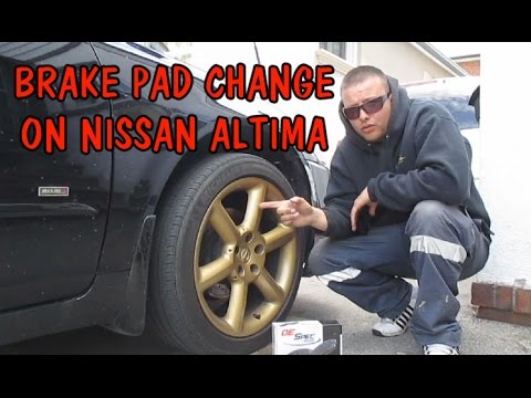 Changing Front Brake Pads - Altima 3.5SE, 2.5 and SE-R - YouTube DNALI